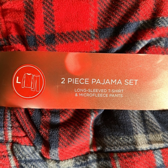 NWT 2-Piece Pajama Set Long Sleeved T-shirt & Microfleece pants SZ L Unisex - Picture 12 of 12